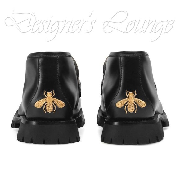 ⚡️SOLD! NEW GUCCI Cordovan Lux Harald Horsebit Black Leather Ankle Boots 7.5 G - Picture 6 of 13